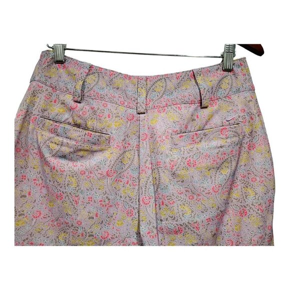 Nike Golf Women's Pink Paisley Bermuda Shorts Athletic Sports Pockets Size 4 - Picture 13 of 15